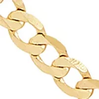 10K Yellow Gold Mom Station on Curb Chain Necklace 