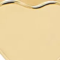 10K Yellow Gold Heart Drop on Paperclip Chain Necklace