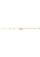 Stick on Paperclip Necklace in 10K Yellow Gold