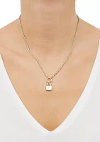 Lock with Keyhole Necklace in 10K Yellow Gold