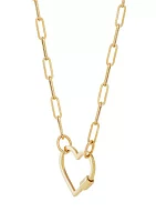 Open Heart Necklace in 10K Yellow Gold