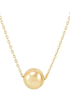 Ball on Chain Necklace in 10K Yellow Gold