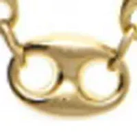 3 Graduated Marina 2 Row Chain Necklace in 10K Yellow Gold