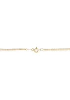 3 Graduated Marina 2 Row Chain Necklace in 10K Yellow Gold