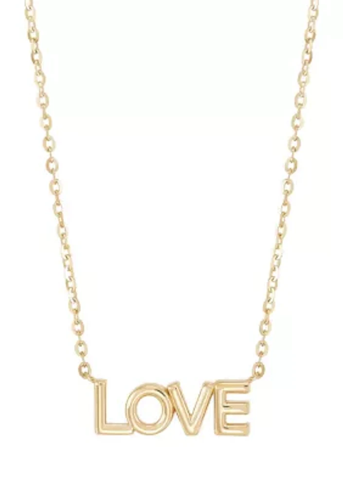 Love Necklace in 10K Yellow Gold