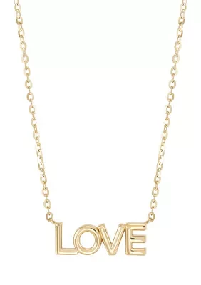 Love Necklace in 10K Yellow Gold