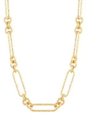 Paperclip Chain Necklace in 10K Yellow Gold