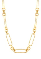 Paperclip Chain Necklace in 10K Yellow Gold