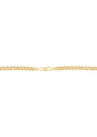 Layered Hollow Rope and Paperclip Necklace in 10K Yellow Gold