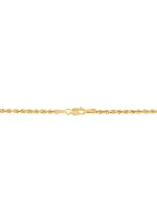 Tube Drop Lariat Necklace in 10K Yellow Gold