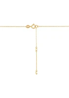 Double Heart Necklace in 10K Yellow Gold