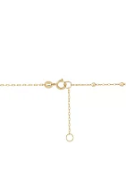 Heart Dangle Necklace in 10K Yellow Gold