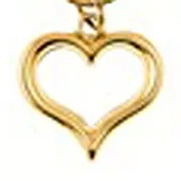 Open Heart on Paperclip Necklace in 10K Yellow Gold