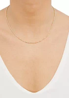 1.5 Millimeter Beads Chain Necklace in 10K Yellow Gold