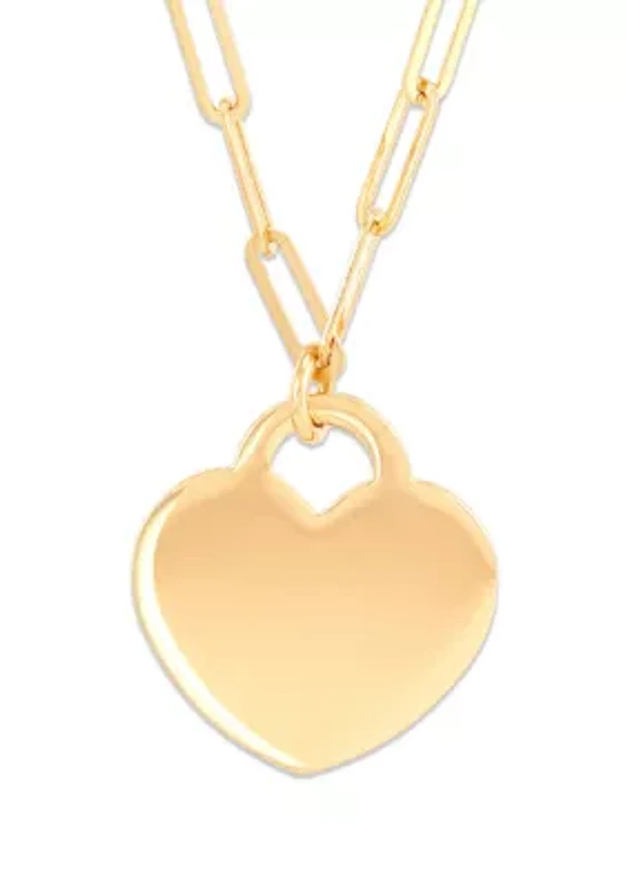 Heart Necklace in 10K Yellow Gold