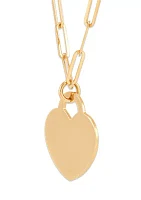 Heart Necklace in 10K Yellow Gold