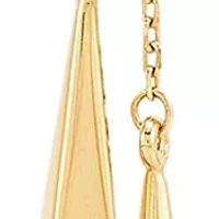 Long Triangle Drop Necklace in 10K Yellow Gold