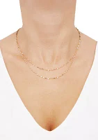 Layered Necklace in 10K Yellow Gold