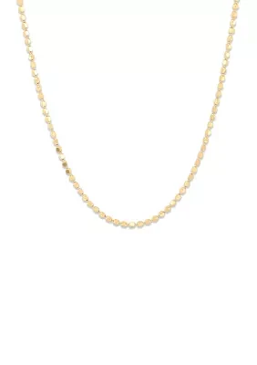 Hollow Beads Links Necklace in 10K Yellow Gold