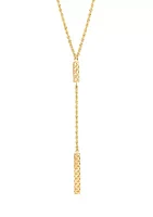 Bar Lariat Necklace in 10K Yellow Gold