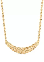 Curve Bar Necklace in 10K Yellow Gold