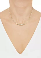 Curve Bar Necklace in 10K Yellow Gold