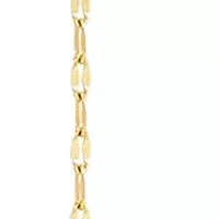 Lariat Fancy Paperclip Drop Neckalce in 10K Yellow Gold