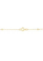 Lariat Fancy Paperclip Drop Neckalce in 10K Yellow Gold