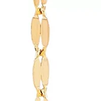 Mirror Chain Lariat Necklace in 10K Yellow Gold