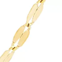 Guaduated Mirror Chain Necklace in 10K Yellow Gold