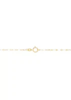 Guaduated Mirror Chain Necklace in 10K Yellow Gold