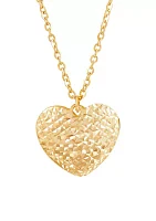 Heart Necklace in 10K Yellow Gold