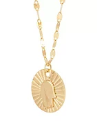 Hamsa Coin Necklace in 10K Yellow Gold