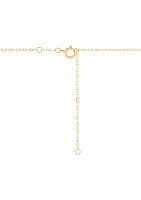 Beaded Butterfly Necklace in 10K Yellow Gold