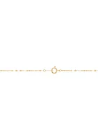 Two Heart Interlock Mirror Chain Necklace in 10K Yellow Gold