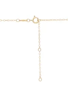 Cross on Open Heart Chain Necklace in 10K Yellow Gold