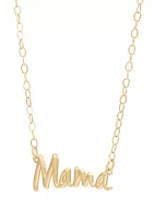 Mama Cable Chain Necklace in 10K Yellow Gold