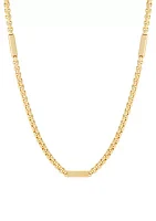 Bar Station on Chain in 10K Yellow Gold