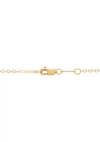 Graduate Beads on Cable Chain Necklace in 10K Yellow Gold