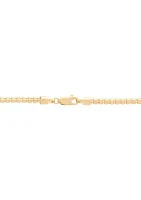 Triple Row Oval Bead Ice Chain in 10K Yellow Gold