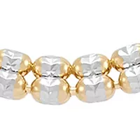 Triple Row Oval Bead Ice Chain in 10K Yellow Gold