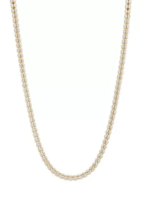 Triple Row Oval Bead Ice Chain in 10K Yellow Gold