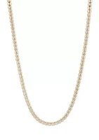 Triple Row Oval Bead Ice Chain in 10K Yellow Gold