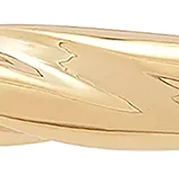 Twist Round Hinge Bangle Bracelet in 10K Yellow Gold