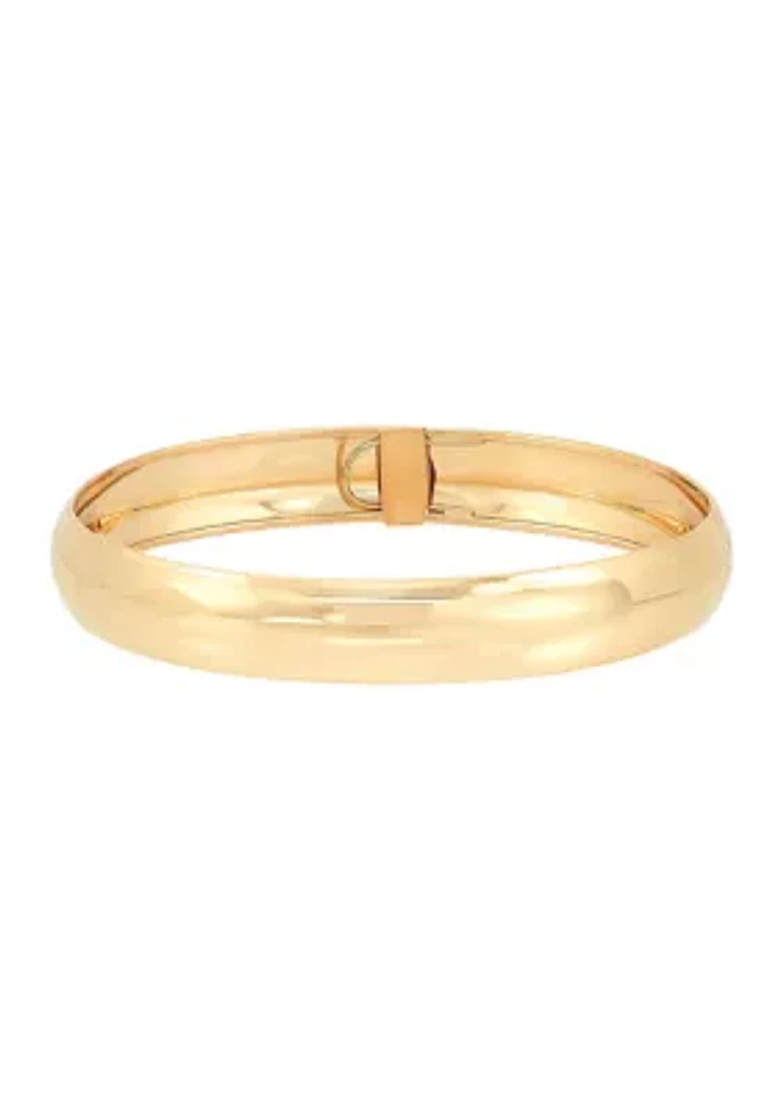 Flex Oval Bangle Bracelet in 10K Yellow Gold