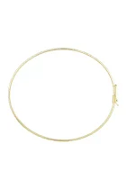 Oval Flex Bangle Bracelet in 10k Yellow Gold 