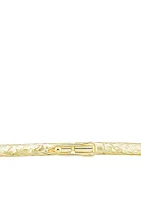 Oval Flex Bangle Bracelet in 10k Yellow Gold 