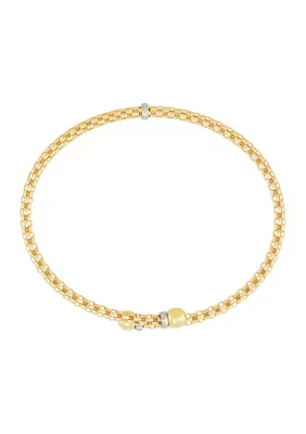 3 Millimeter Beaded Bracelet in 10K Yellow Gold