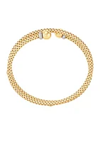 Hollow Popcorn Bypass Bangle Bracelet in 10K Yellow Gold