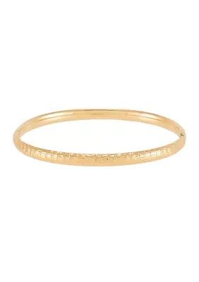 Hinge Marquise Cut Bangle in 10K Yellow Gold